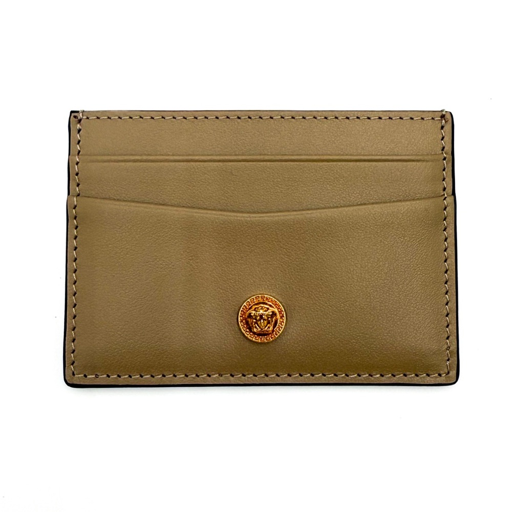 Versace Mini Medusa Leather Slim Card Holder Wallet